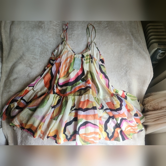 H&M floral A-line Mini Dress multicolored BNWT - Picture 3 of 10